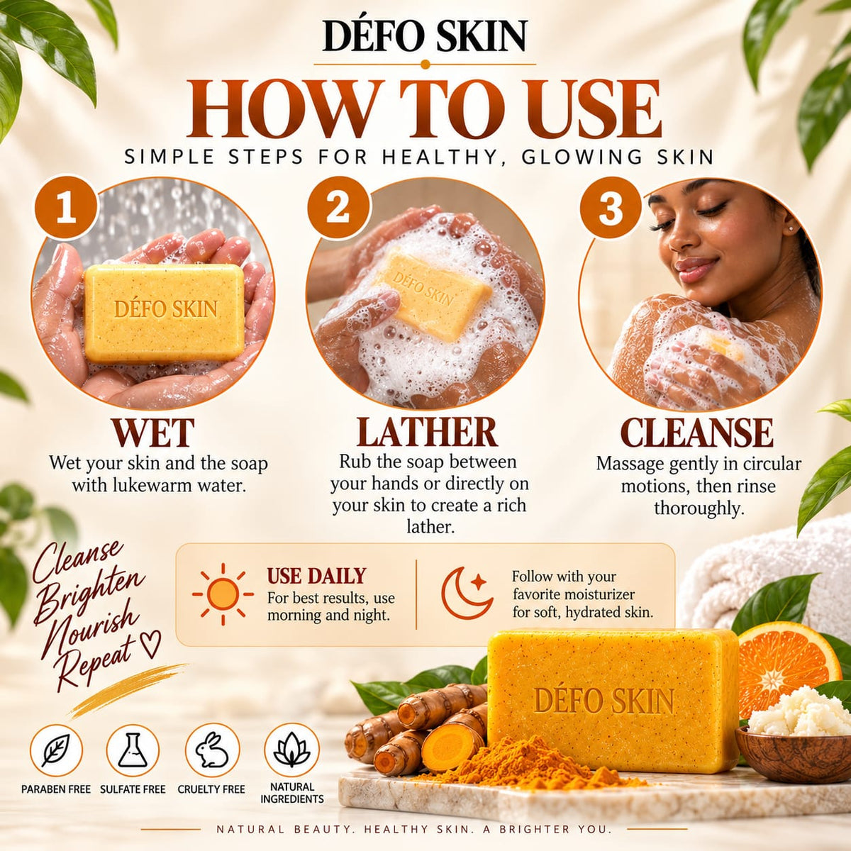 Turmeric +Vitamin C +Shea butter Soap