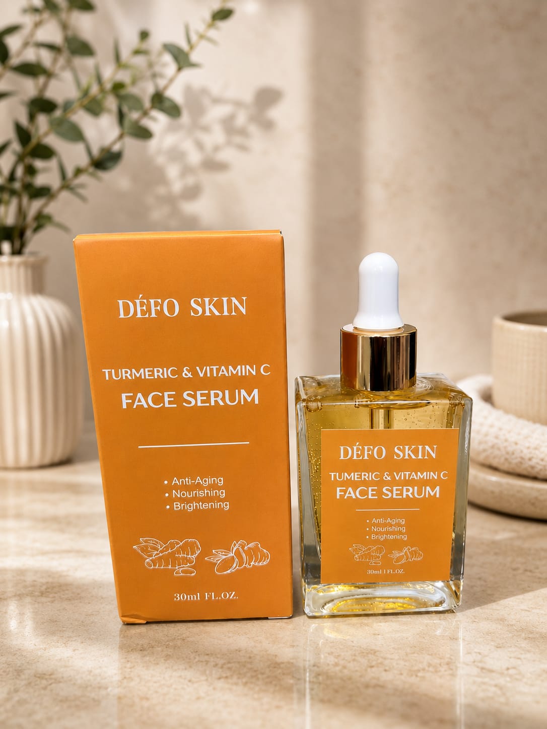 Sérum visage curcuma + vitamine C