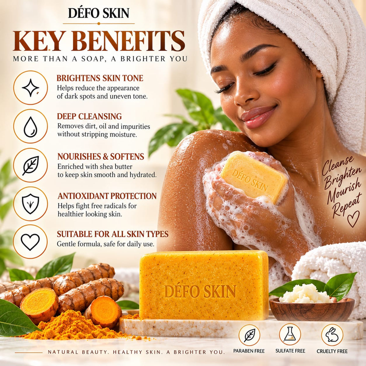 Turmeric +Vitamin C +Shea butter Soap