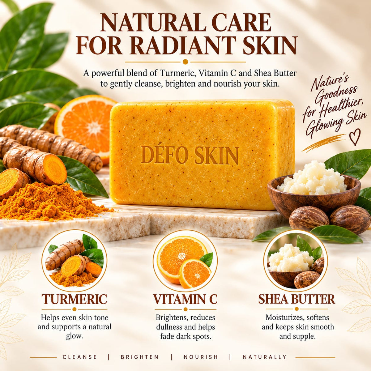 Turmeric +Vitamin C +Shea butter Soap
